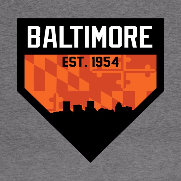 Baltimore Home Plate Skyline by CasualGraphic